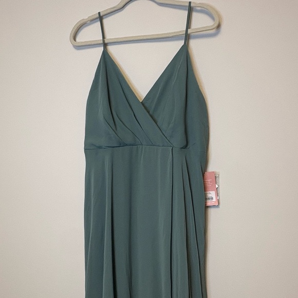 NWT Birdy Grey Kaia Sea Glass Bridesmaids Dress Green Long Chiffon XXL - Picture 6 of 15